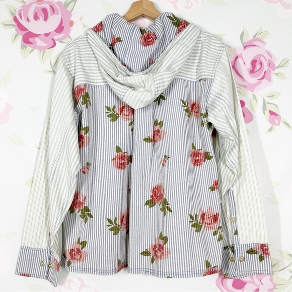 NEW Free People We The Free About To Slide Floral Button Down Shirt XS - Picture 10 of 13